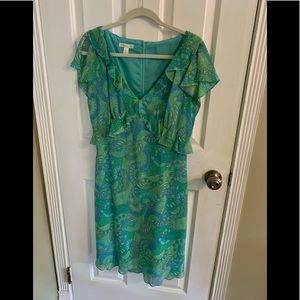 Aqua paisley dress